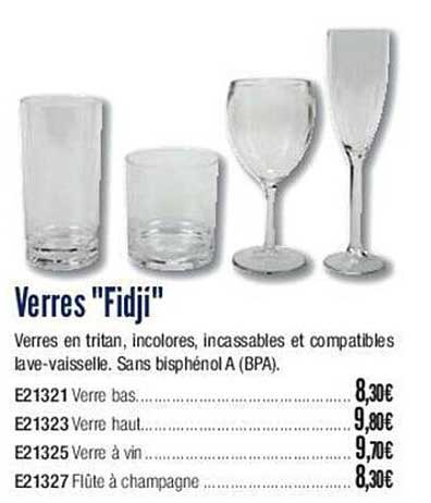 verres "fidji"
