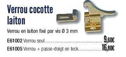 verrou cocotte laiton