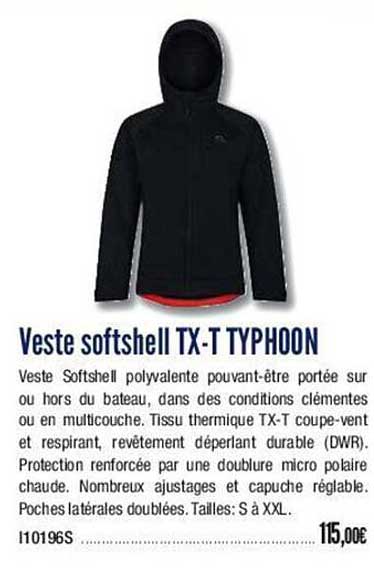 veste softshell tx-t typhoon