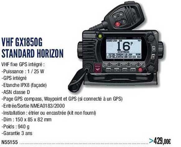 vhf gx1850g standard horizon