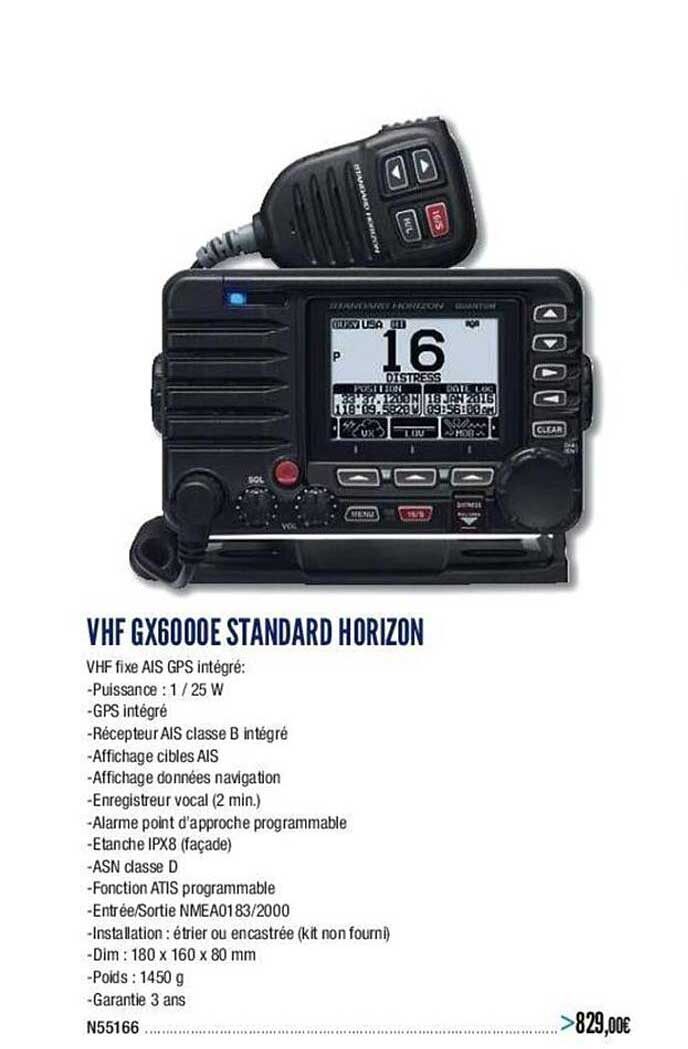 vhf gx6000e standard horizon