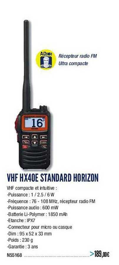 vhf hx40e standard horizon