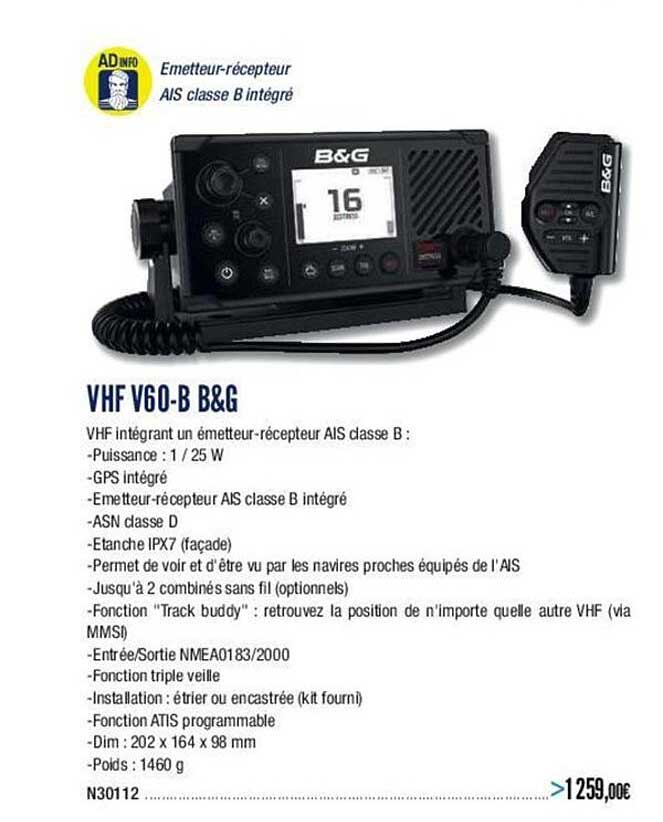 vhf v60-b b&g