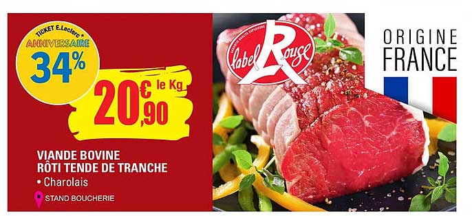 viande bovine rôti tende de tranche