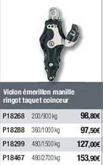 violon émerillon manille ringot taquet coinceur