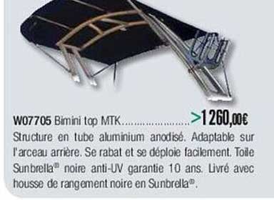 W07705 Bimini Top Mtk