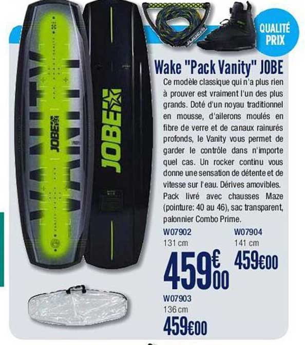 wake "pack vanity" jobe