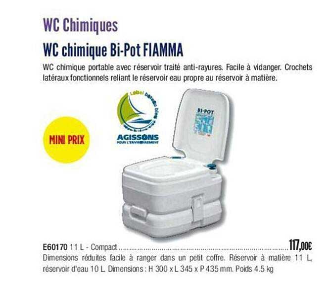 wc chimique bi-pot fiamma