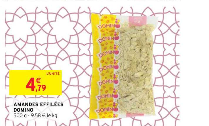 amandes effilées domino
