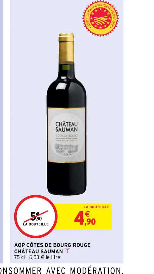 aop côtes de bourg rouge château sauman