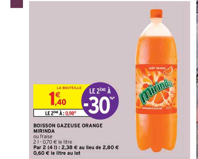 Boisson Gazeuse Orange Mirinda