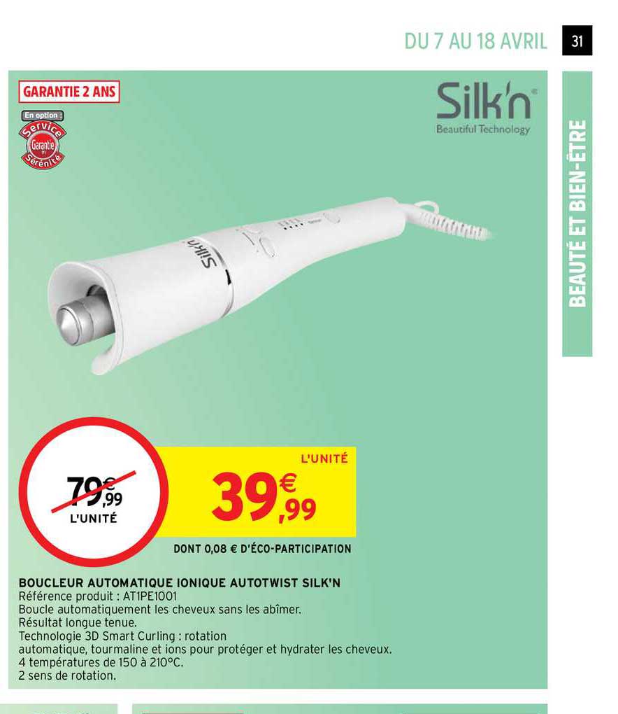 boucleur automatique ionique autotwist silk'n