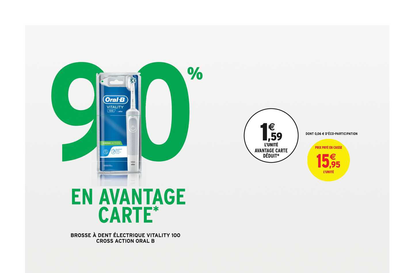 brosse à dent électrique vitality 100 cross action oral b