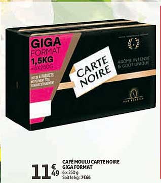 café moulu carte noire giga format