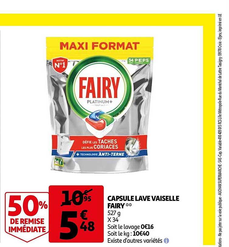 capsule lave vaisselle  fairy