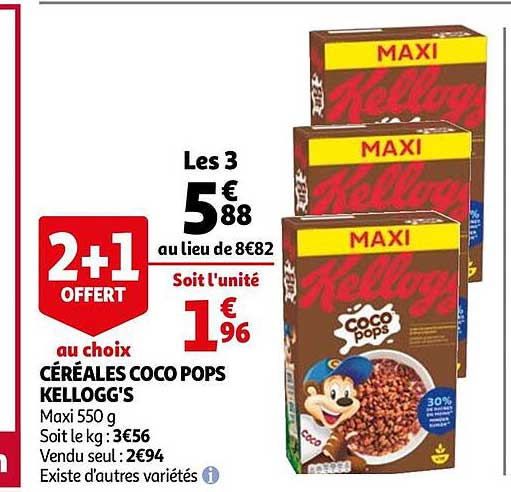 céréales coco pops kellogg's
