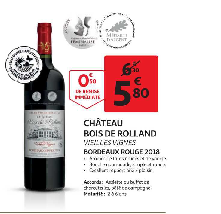 château bois de rolland vieilles vignes bordeaux rouge 2018