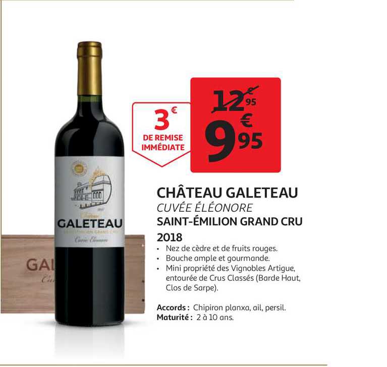 château galeteau cuvée éléonore saint-émilion grand cru 2018