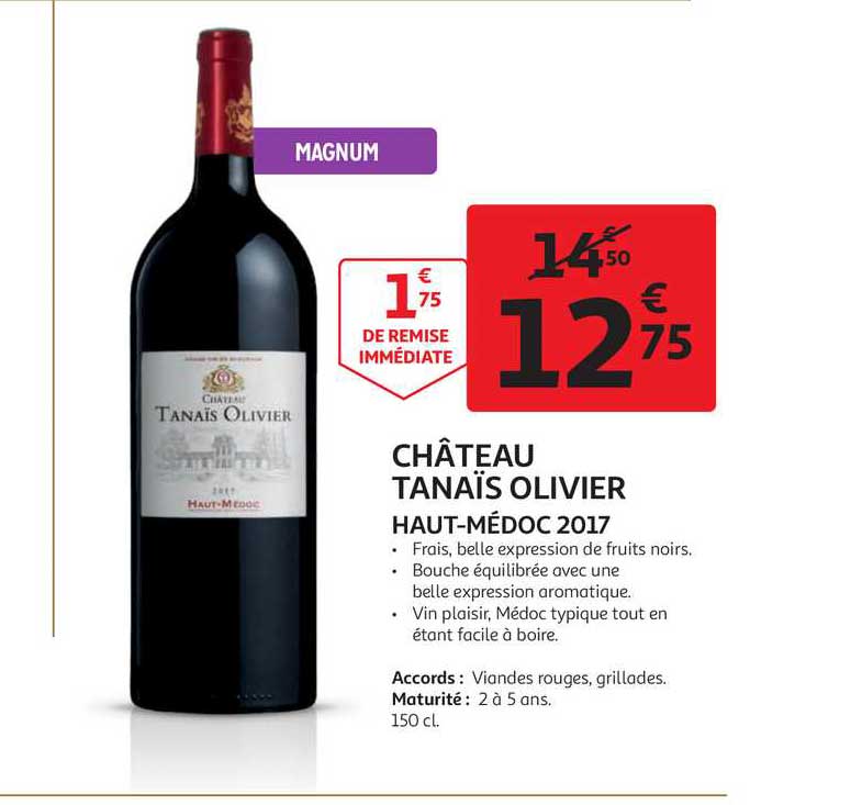 château tanaïs olivier haut-médoc 2017