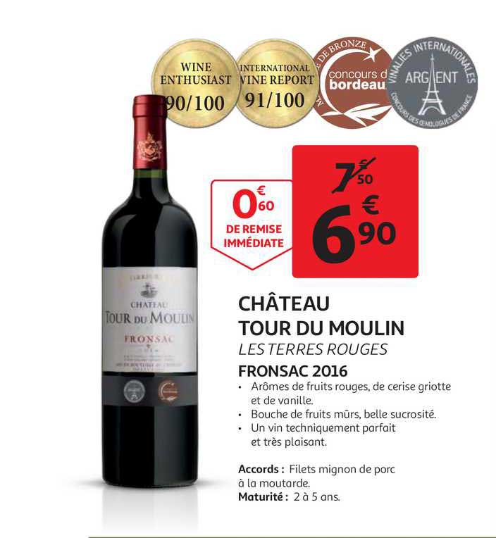 Château Tour Du Moulin Les Terres Rouges Fronsac 2016