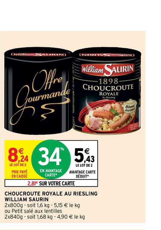 choucroute royale au riesling william saurin