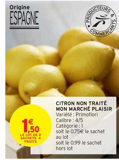 citron non traité mon marché plaisir