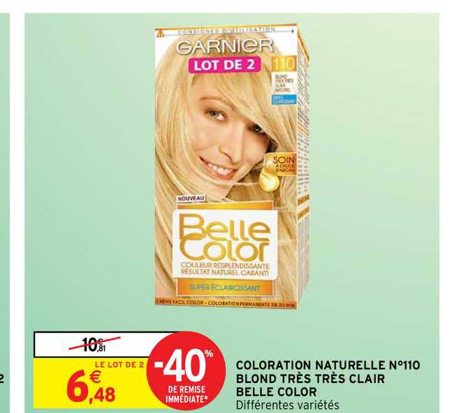 coloration naturelle n°110 blond très très clair belle color