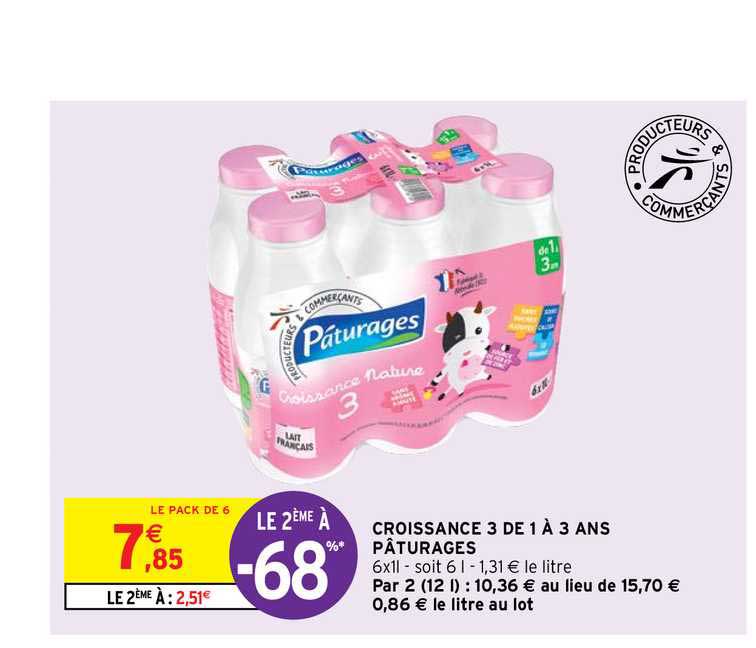 croissance 3 de 1 à 3 ans pâturages