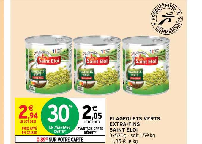 Flageolets Verts Extra-fins Saint éloi
