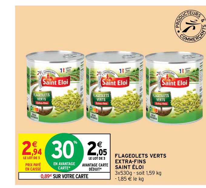 flageolets verts extra-fins saint éloi