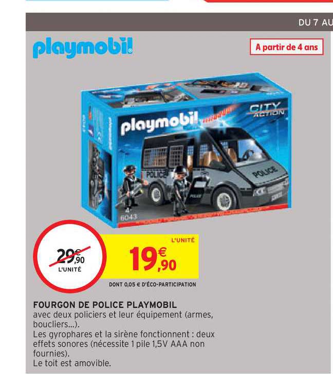 fourgon de police playmobil