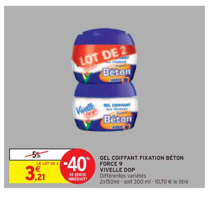 gel coiffant fixation béton force 9 vevelle dop