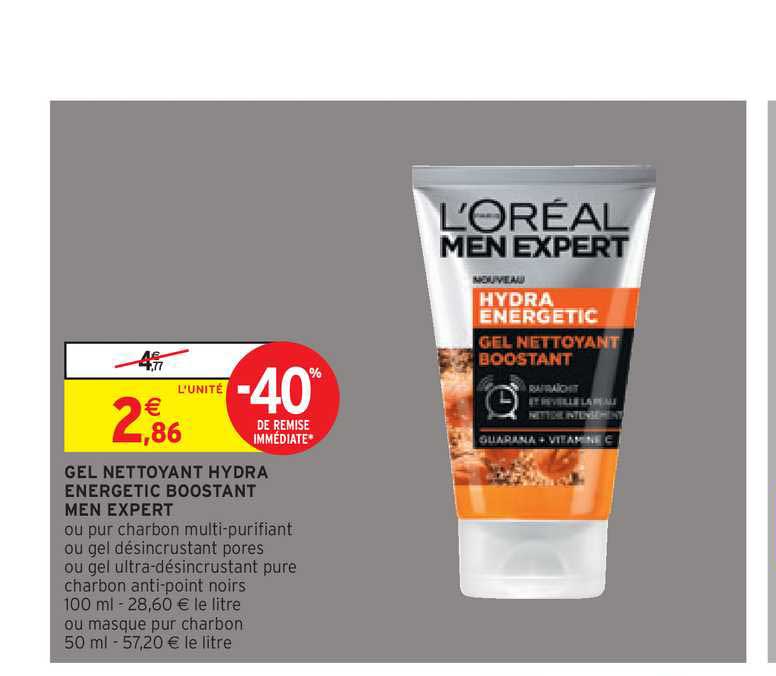 gel nettoyant hydra energetic boostant men expert