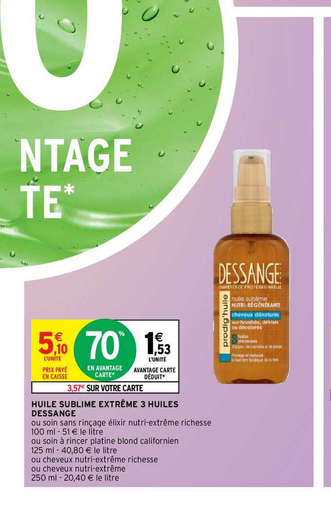 huile sublime extrême 3 huiles dessange