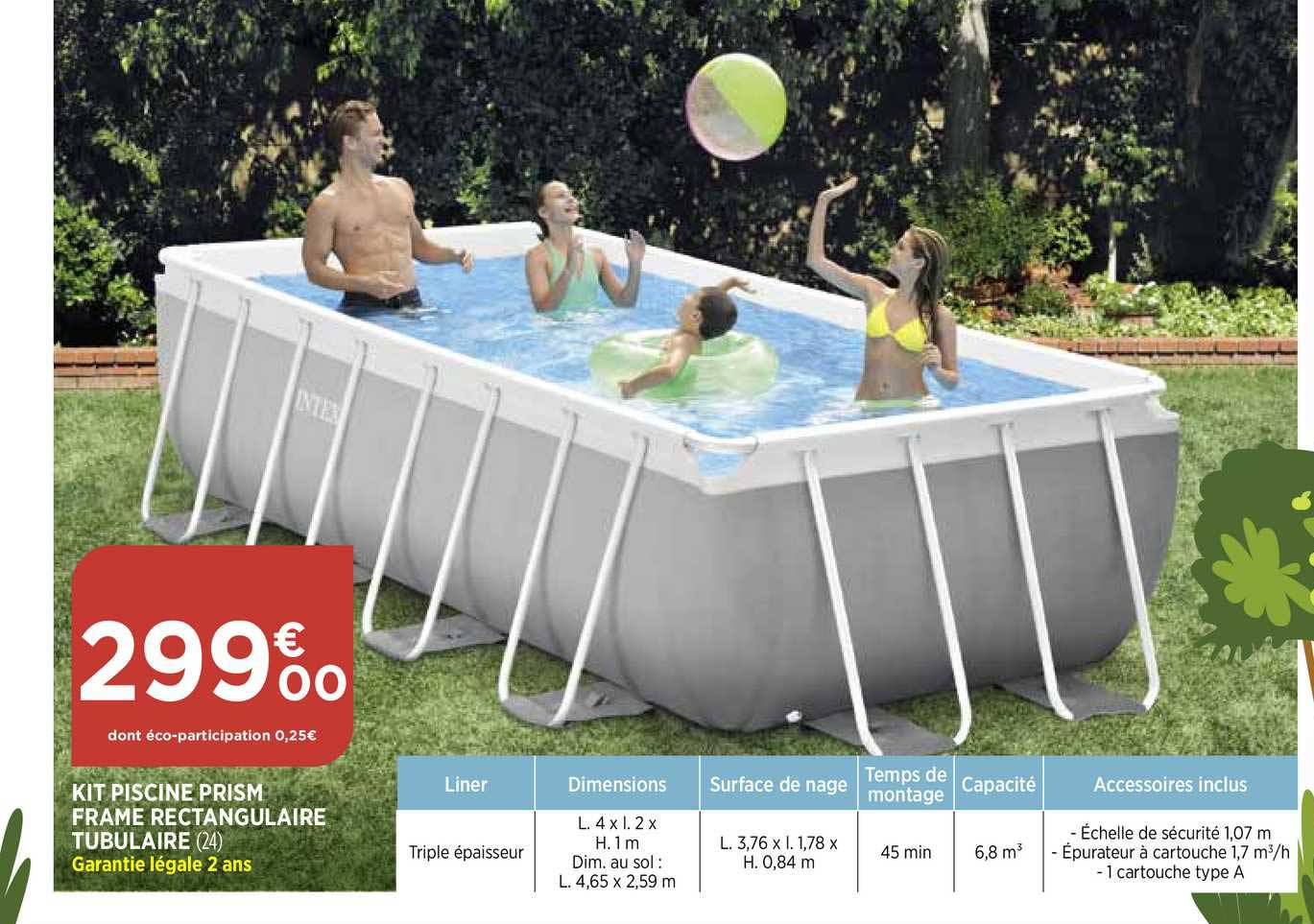 kit piscine prisma frame rectangulaire tubulaire