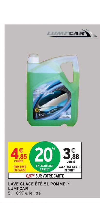 lave glace été 5l pomme lumi'car