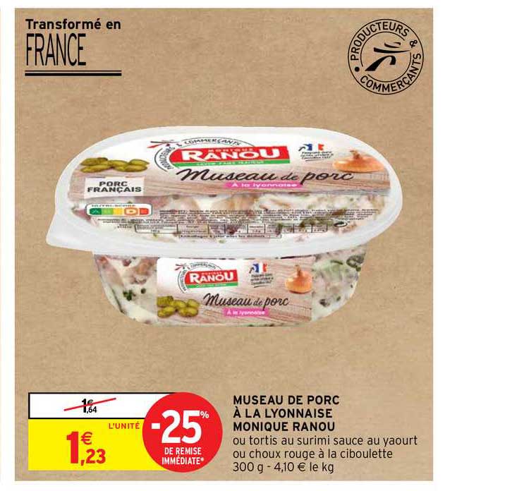 museau de porc à la lyonnaise monique ranou -25% de remise immédiate