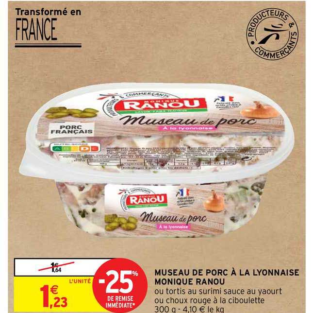 museau de porc à la lyonnaise monique ranou