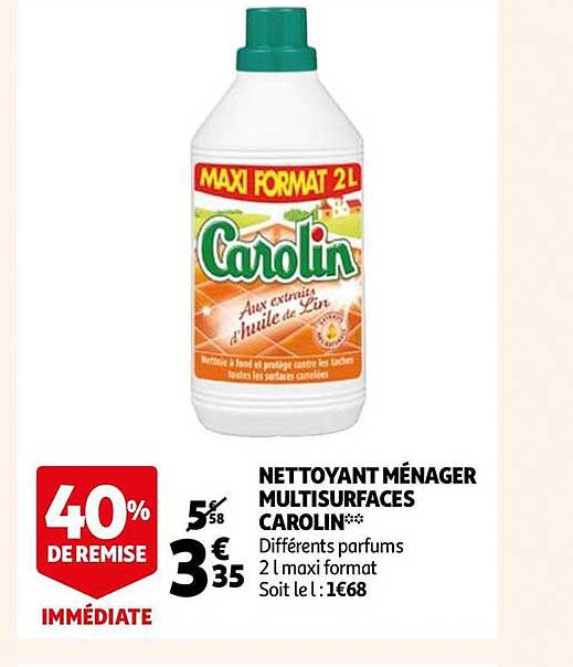 nettoyant ménager multisurfaces carolin