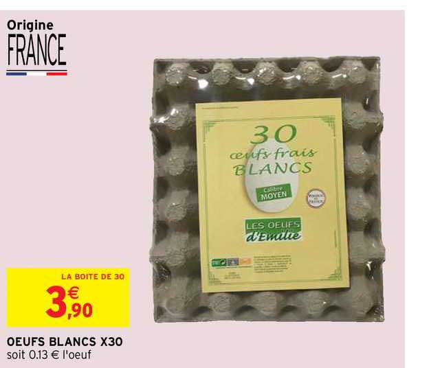 oeufs blancs x30