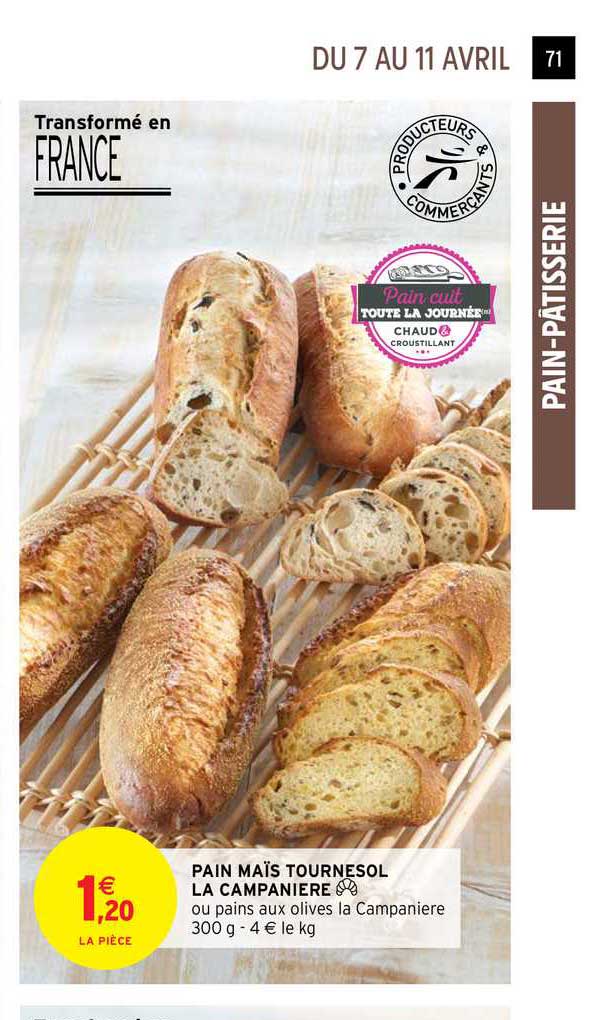 pain maïs tournesol la campanière