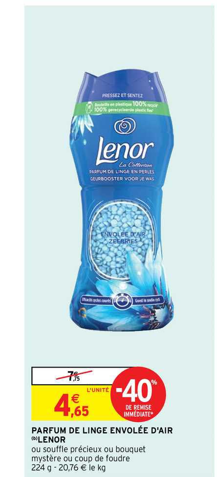 parfum de linge envolée d'air lenor