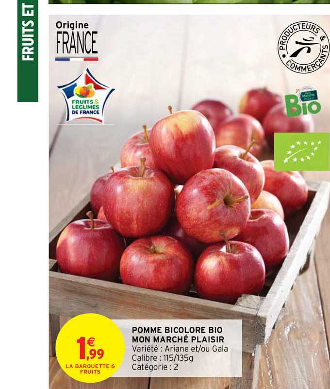 pomme bicolore bio mon marché plaisir