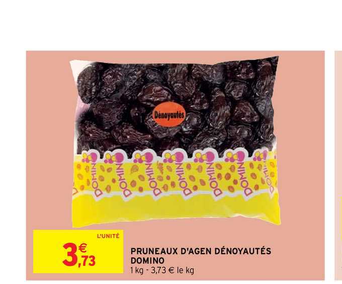 pruneaux d'agen dénoyautés domino