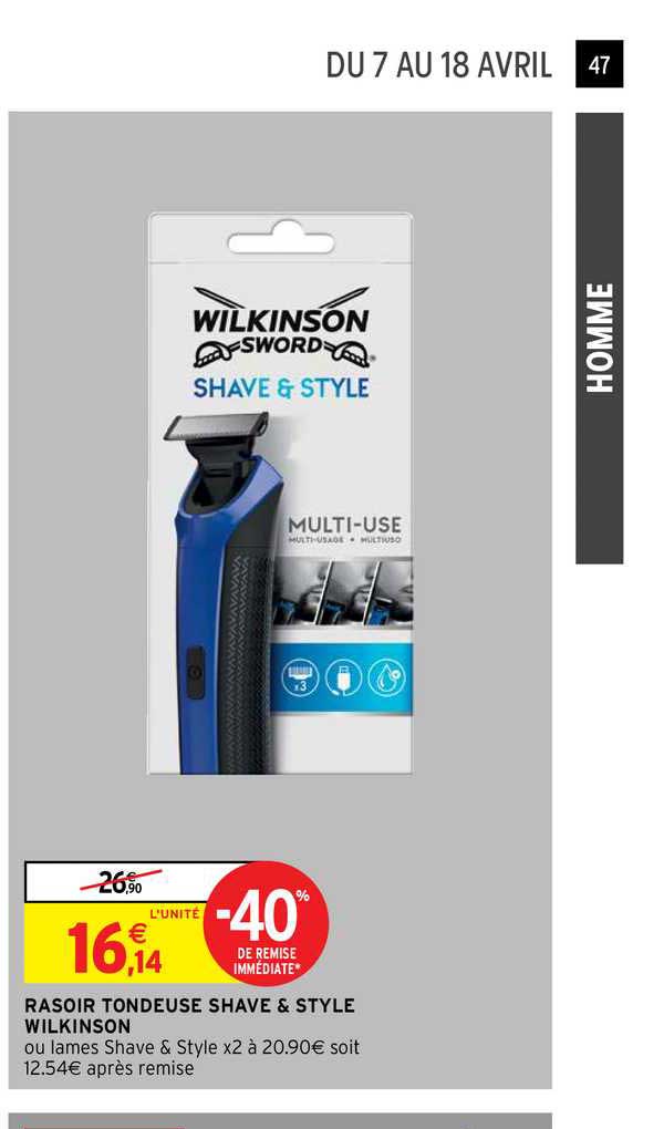 Rasoir Tondeuse Shave & Style Wilkinson