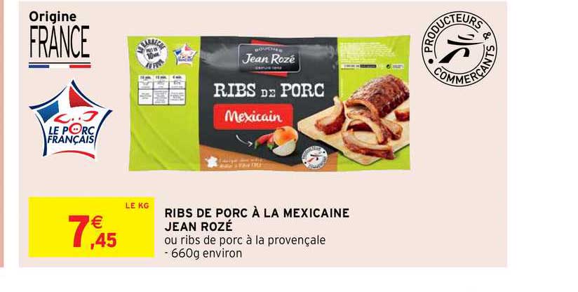 ribs de porc à la mexicaine jean rozé