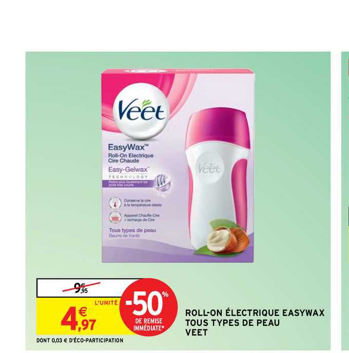 roll-on électrique easywax tous types de peau veet