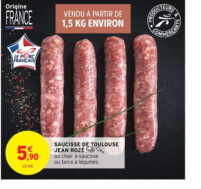 saucisse de toulouse jean rozé