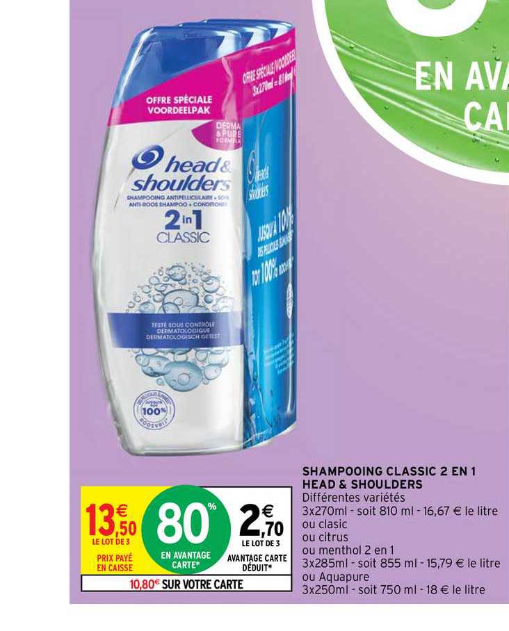 Shampooing Classic 2 En 1 Head & Shoulders
