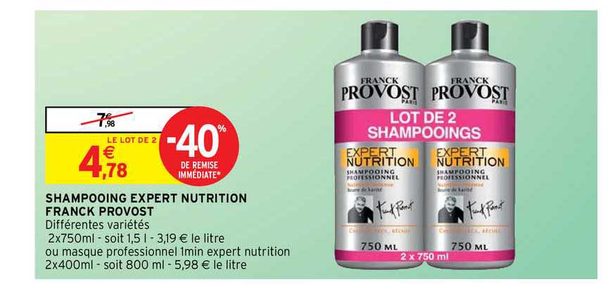 Shampooing Expert Nutrition Franck Provost
